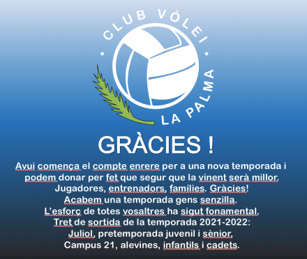 💙🖤🏐🏐🏐 GRÀCIES  🏐🏐🏐🖤💙 - Club Volei La Palma