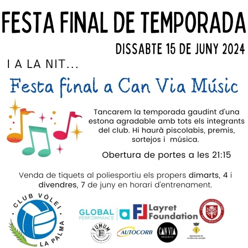 💙🖤🏐🏐💙🖤 FESTA FINAL DE TEMPORADA 💙🖤🏐🏐💙🖤 - Club Volei La Palma