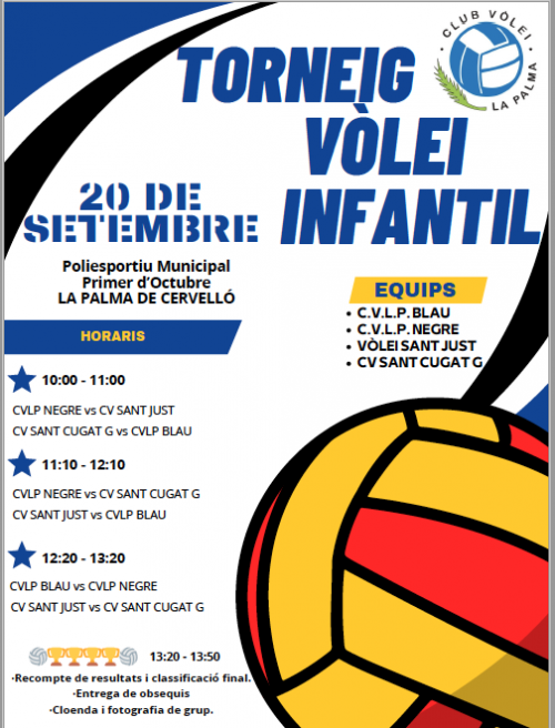 20 SETEMBRE 🏐🏐 TORNEIG INFANTILS CLUB VÒLEI LA PALMA 💙🖤 - Club Volei La Palma