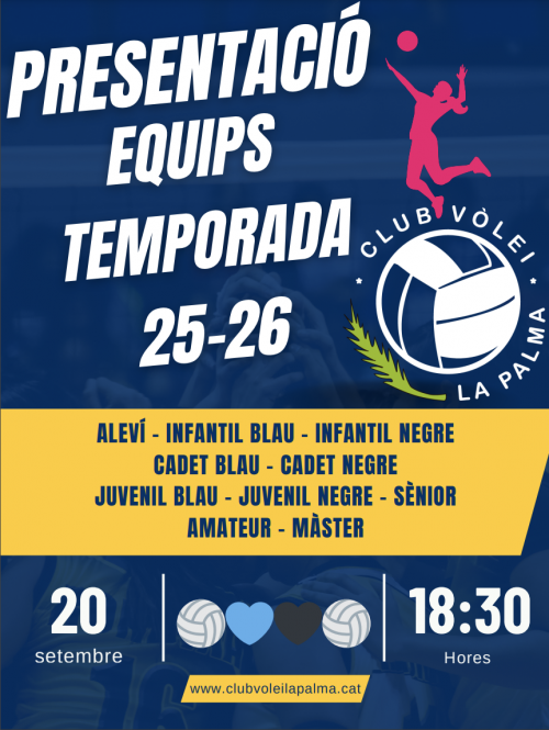 🏐🏐💙🖤 PRESENTACIÓ OFICIAL EQUIPS CLUB 2025-2026 💙🖤🏐🏐 - Club Volei La Palma