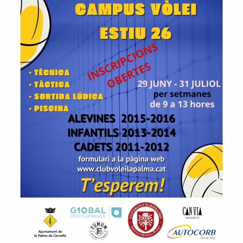 🏐🏊🏻‍♀️🏐🤸🏻‍♀️🏐🏸🏐⛱️ 🏐 11è Campus Estiu-2026 🏐⛱️🏐🏸🏐🤸🏻‍♀️🏐🏊🏻‍♀️🏐 - Club Volei La Palma