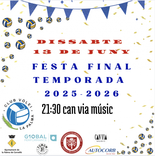 🏐 🎉 🏐 💙🖤 🏐 FESTA FINAL TEMPORADA  2025-2026 🏐 🎉 🏐 💙🖤 🏐 - Club Volei La Palma