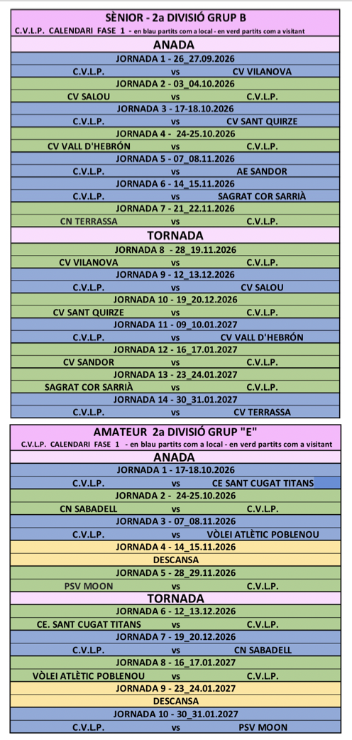 SÈNIOR  //  AMATEUR - Club Volei La Palma